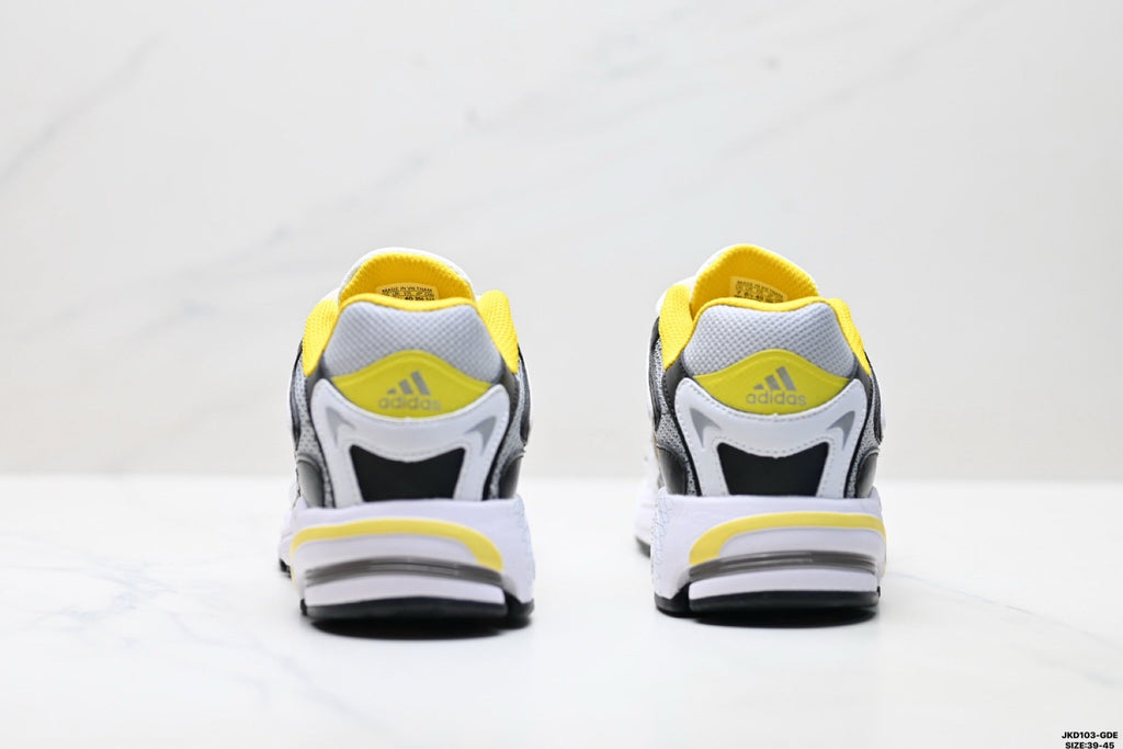 Adidas K81801550 Men's Running Shoes - White/Black/Yellow