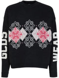 GCDS Hello Kitty-embellished knitted jumper