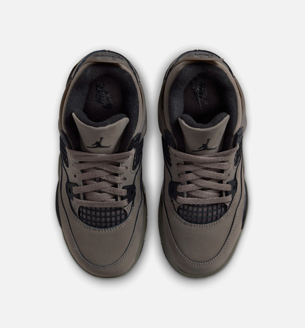 Air Jordan 4 Retro Cave Stone and Black | Preschool Lifestyle Shoe | Cave Stone/Black/Moon Fossil