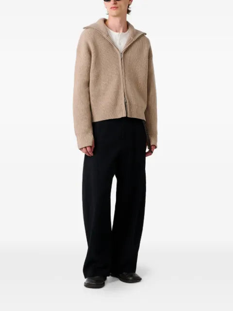 Studio Nicholson ribbed-knit zip-up sweater