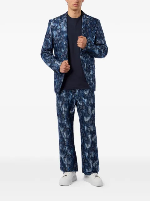 Philipp Plein jacquard-monogram blazer