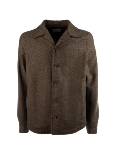 Myths herringbone-pattern button-down jacket