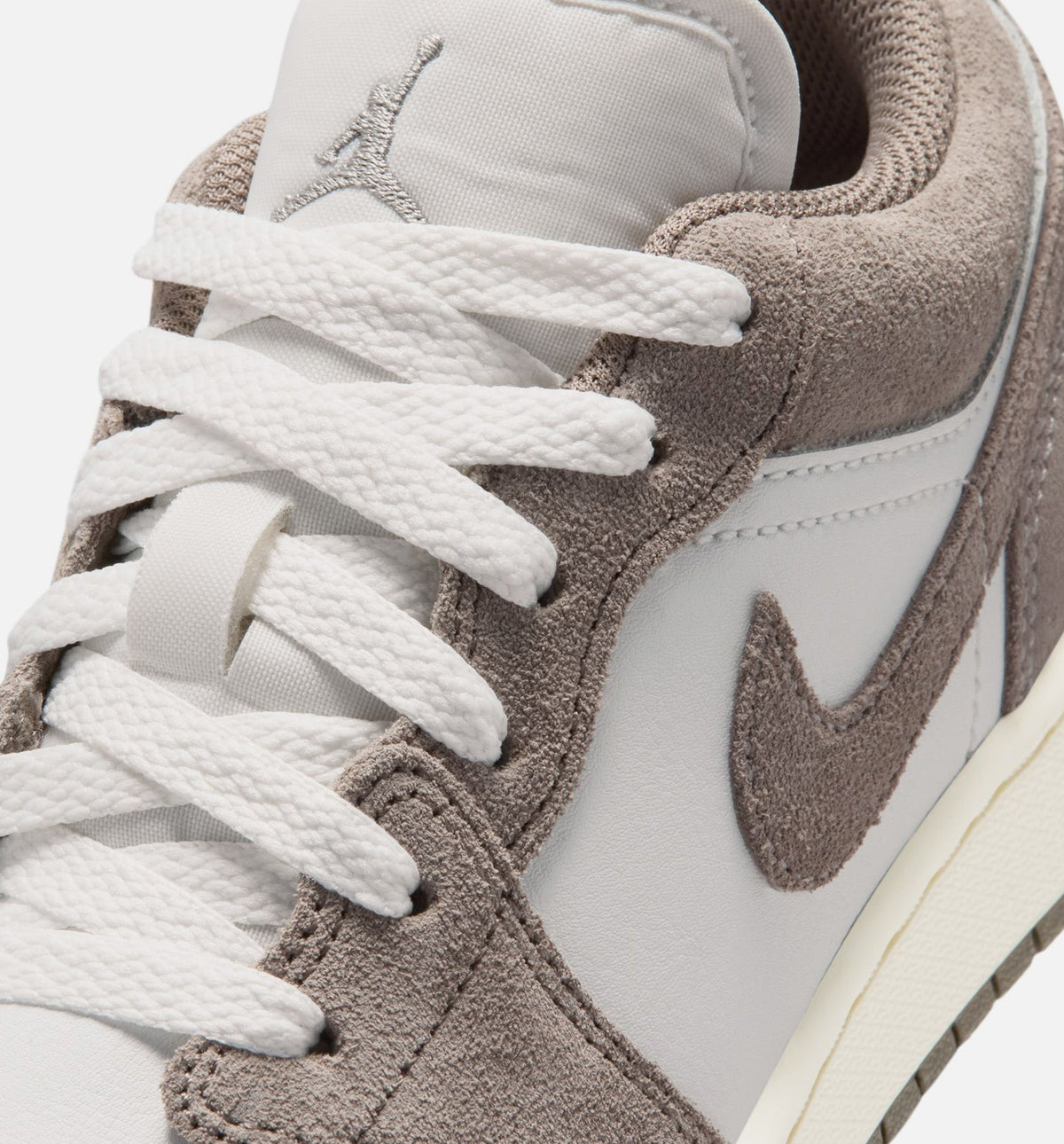 Air Jordan 1 Low Grade School Lifestyle Shoes - Olive Grey