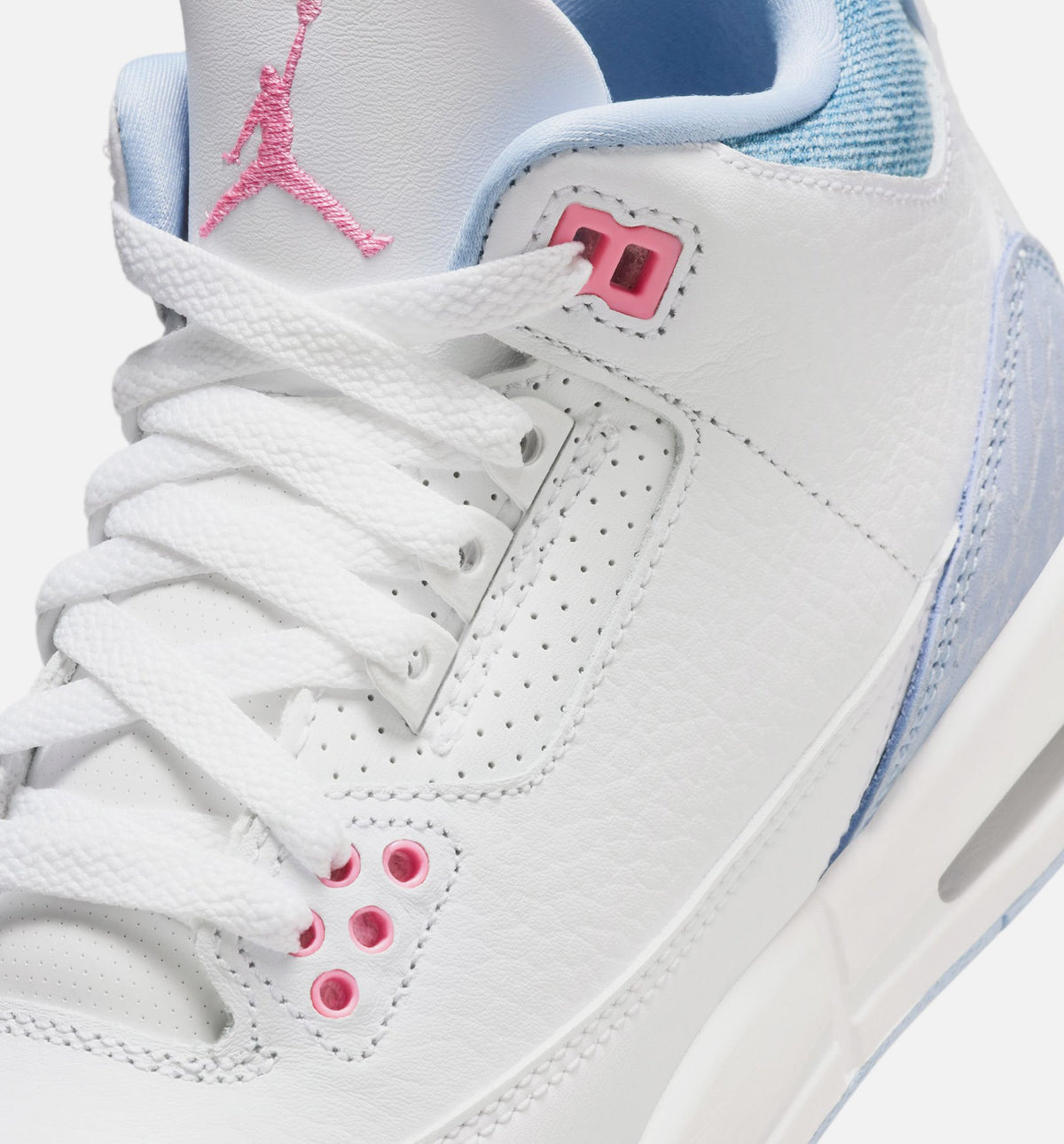 Air Jordan 3 Retro "Cobalt Bliss" Big Kids' Shoe – White/Cobalt Bliss/Football Grey/Pink Glow
