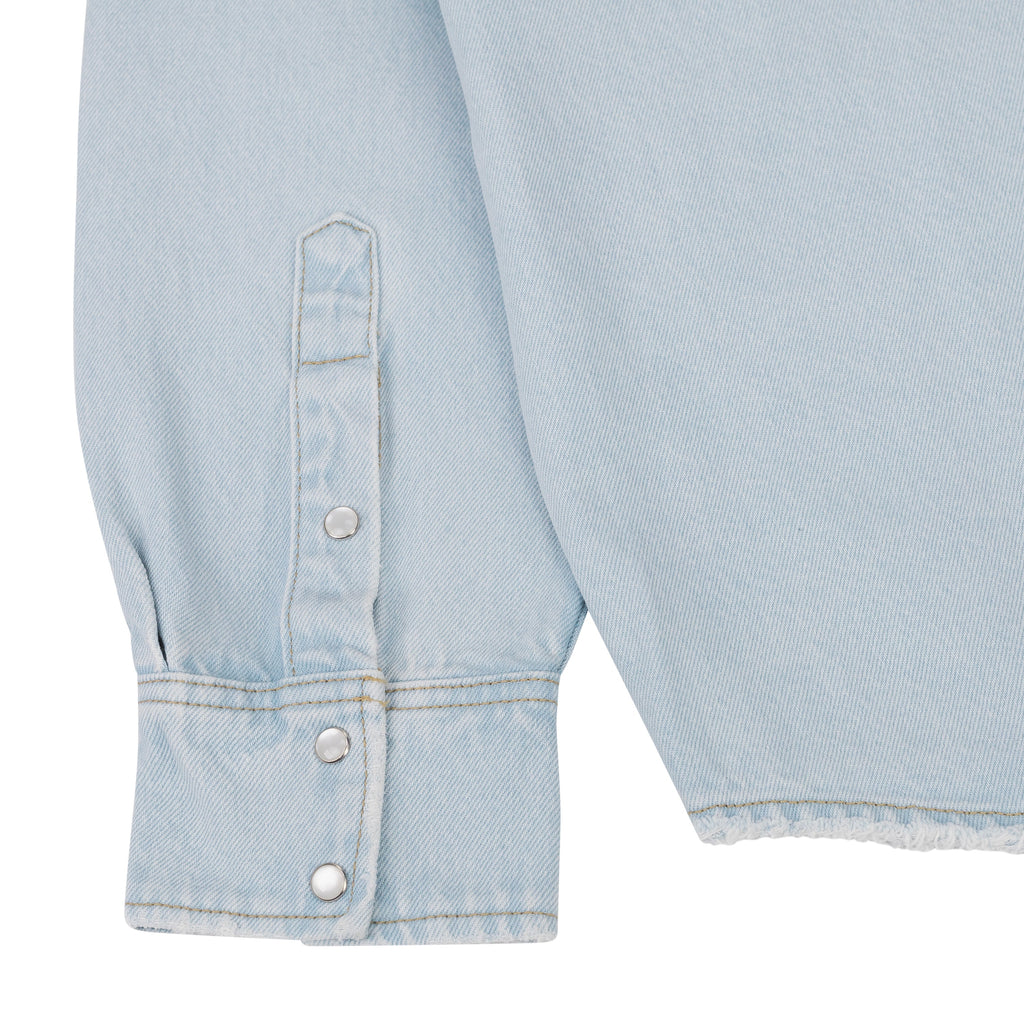 Light Indigo Oversized Western Shirt