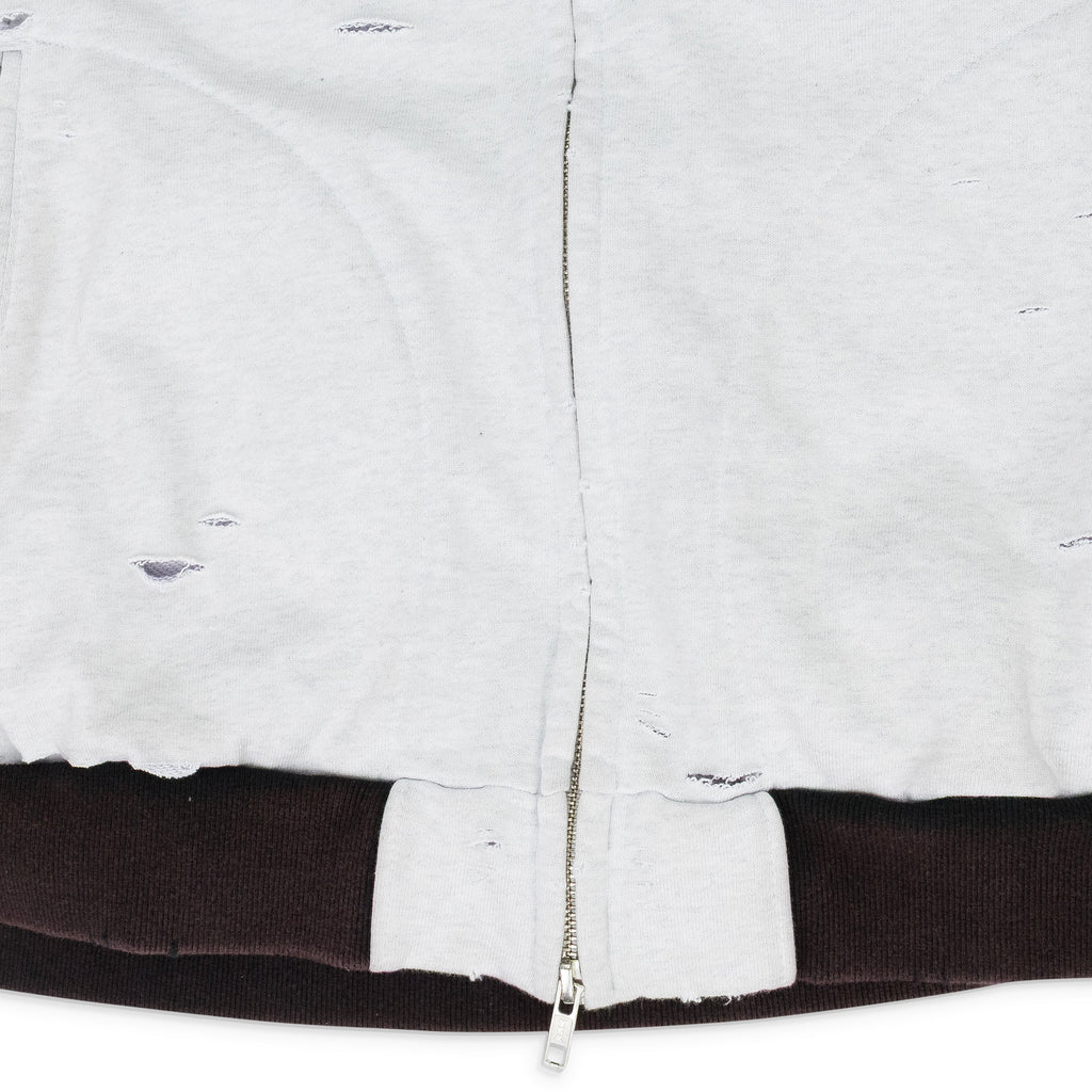 WHITE BUTTIVORE ZIP HOODIE