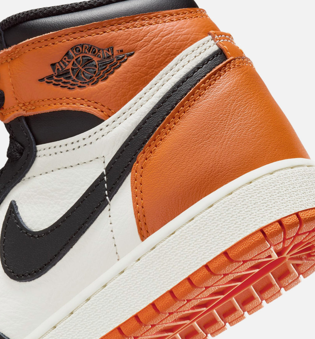 Air Jordan 1 Retro High OG Shattered Backboard | Grade School Lifestyle Shoe | Black/Sail/Starfish