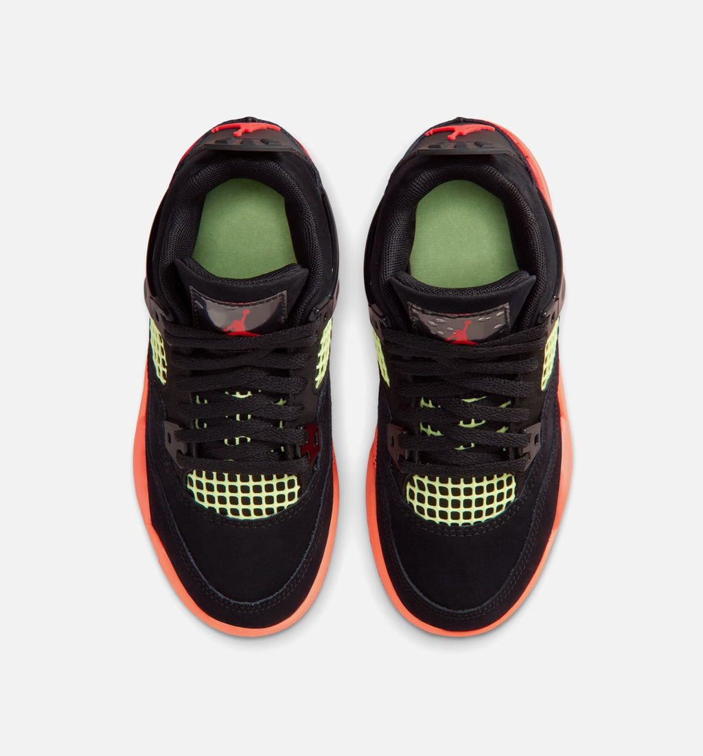 Air Jordan 4 Retro Black Infrared 23 Preschool Lifestyle Shoe – Black/Infrared 23/Bright Mango