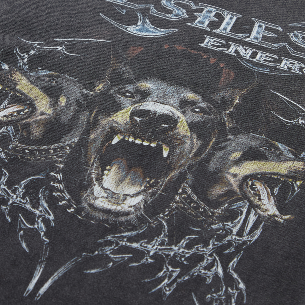 Chet Rock Restless Energy Doberman T-Shirt: Washed Black