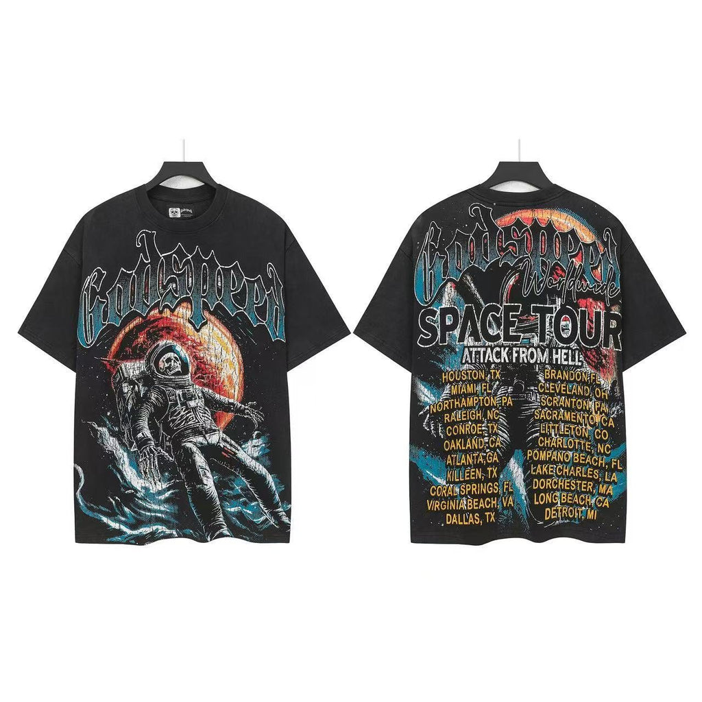 Godspeed Space Tour Astronaut Graphic T-Shirt