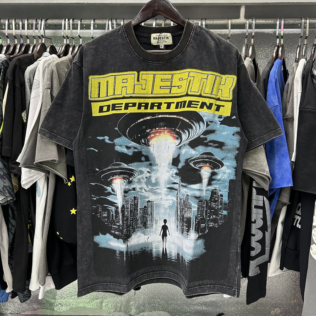 MAJESTIK 16 Department UFO Graphic T-Shirt