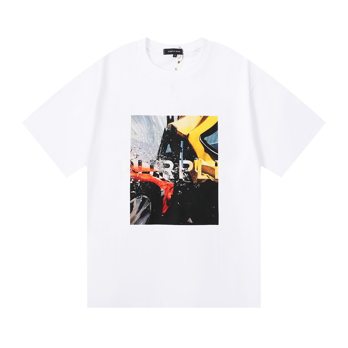 Purple Brand Front Graphic Short-Sleeve T-Shirt