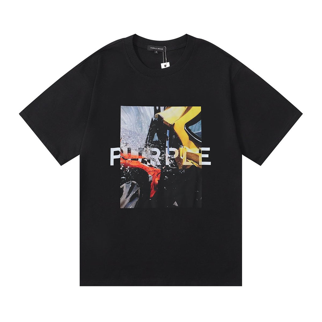 Purple Brand Front Graphic Short-Sleeve T-Shirt