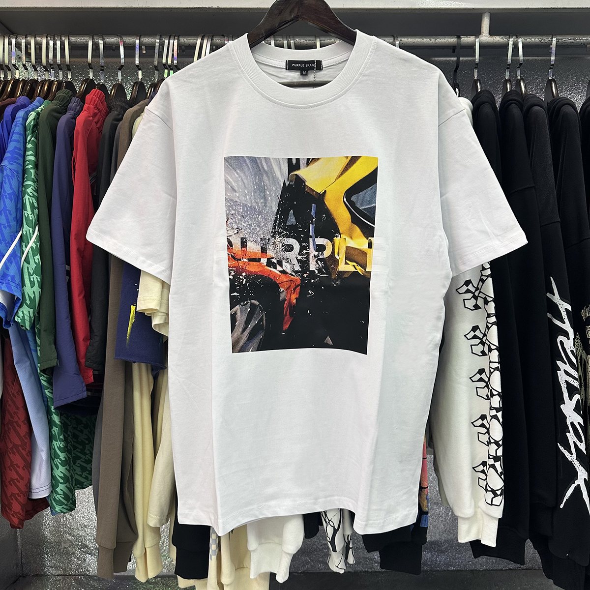 Purple Brand Front Graphic Short-Sleeve T-Shirt