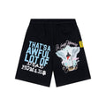 THAT'S A AWFUL LOT OF COUGH SYRUP Black Graphic Shorts