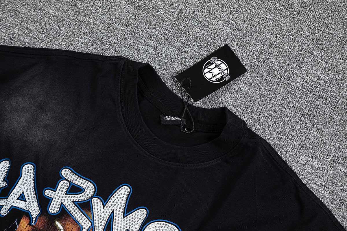 HARMONY Black Front & Back Graphic T-Shirt