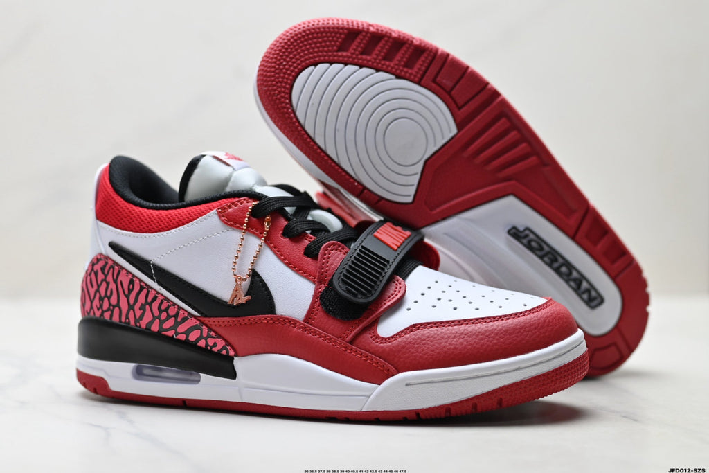 Jordan Legacy 312 Low White University Red Black Sneakers