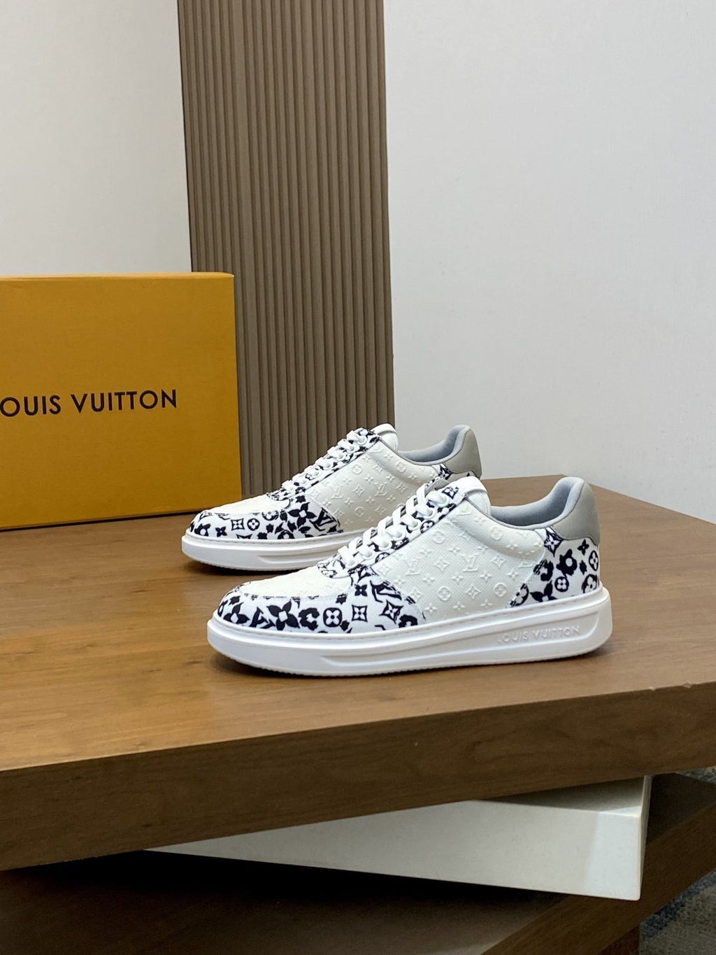 Louis Vuitton Monogram Panel Low-Top Sneakers - White Rubber Sole