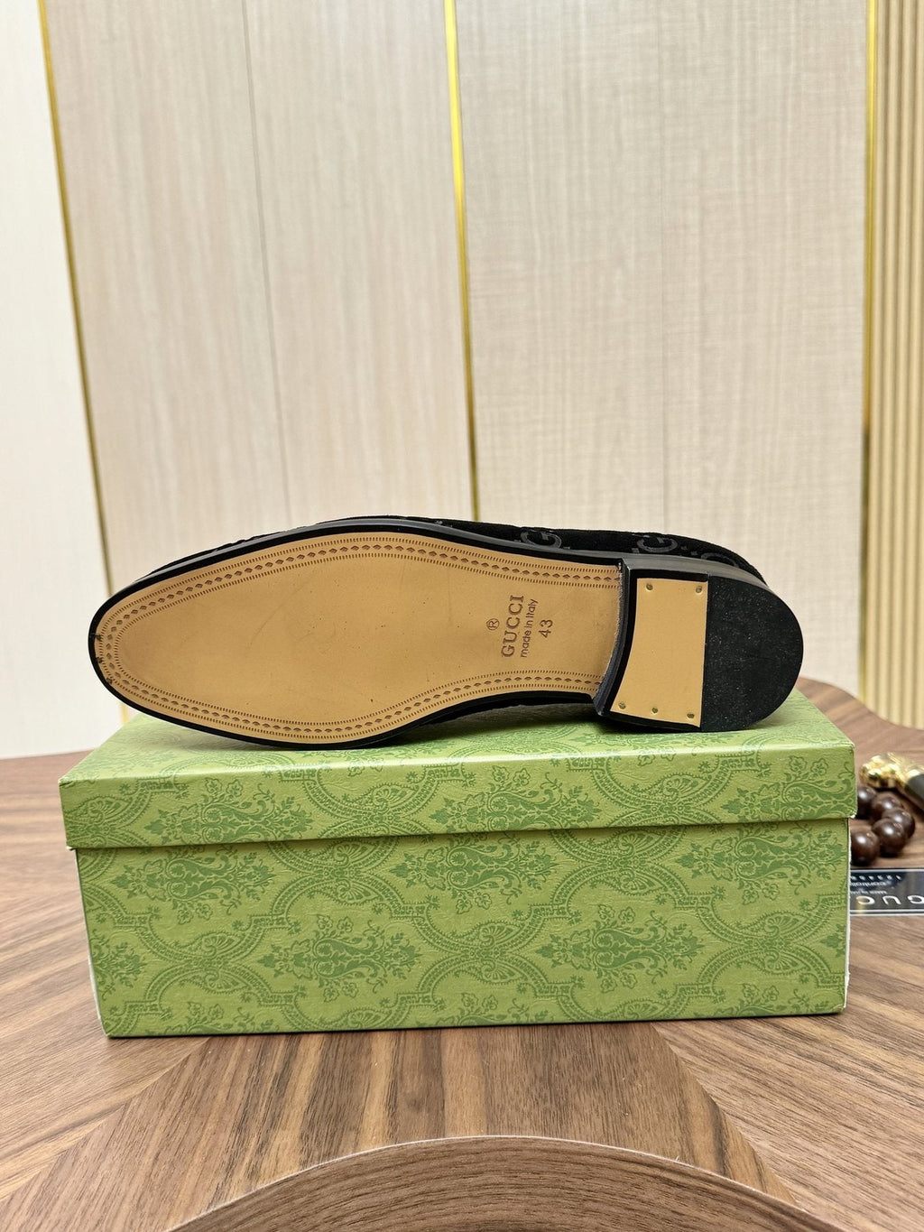 Gucci Men's Horsebit Monogram Loafers
