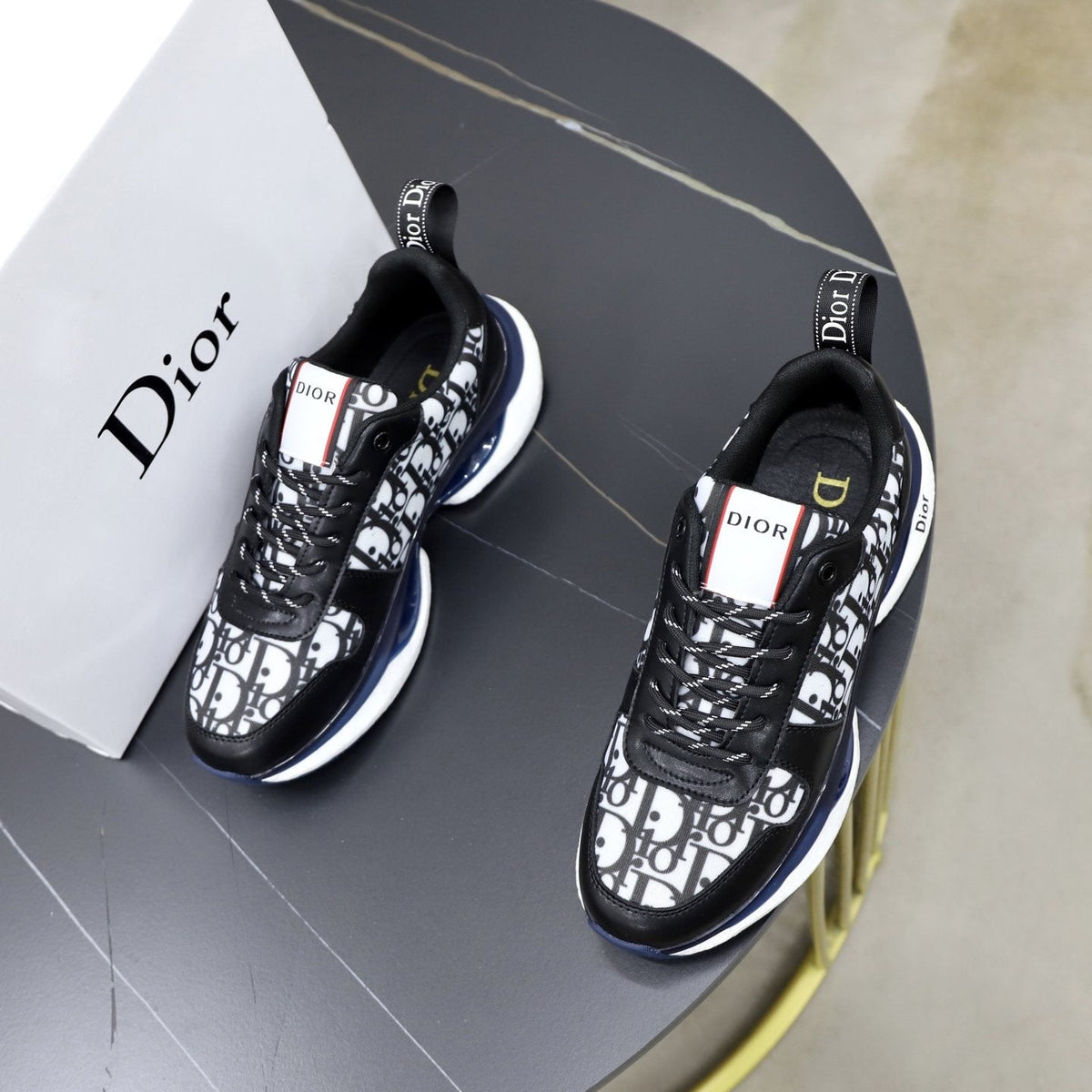 Dior Men's Patterned Lace-Up Sneakers