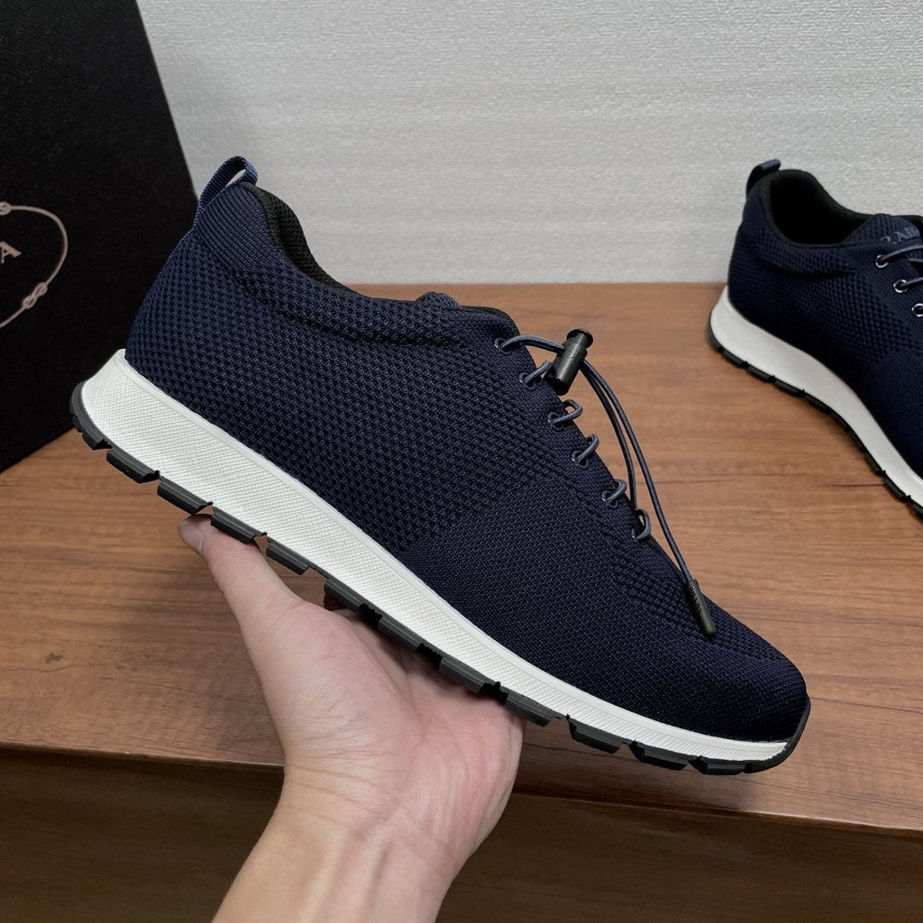 Prada Knit Lace-Up Sneakers