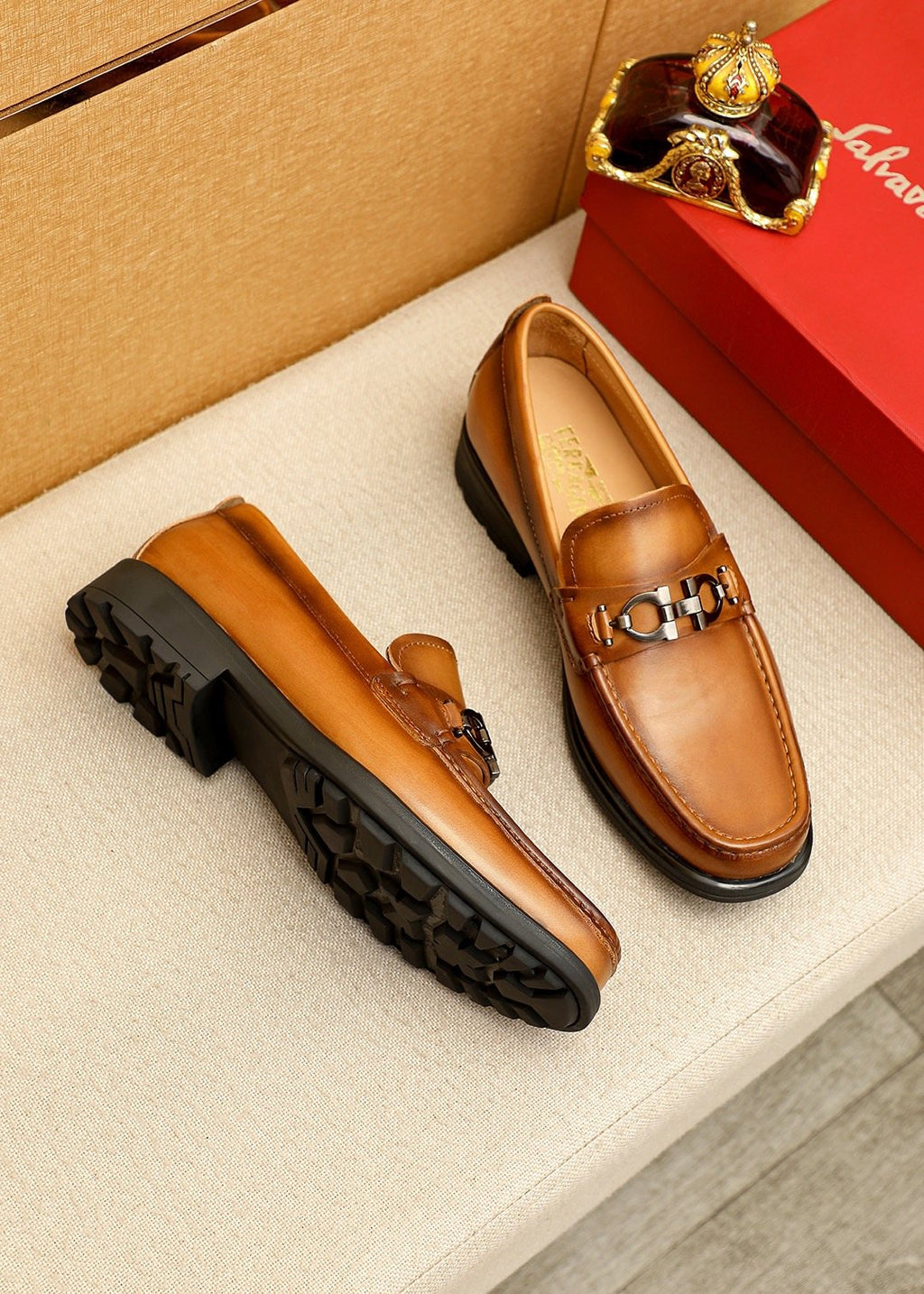 Ferragamo Leather Bit Loafers